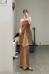 OUDE WAAG Washing Cowboy Decoding Mid-Boxy Skirt OW-23SS-SK06 reddish brown